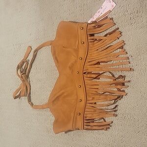 Country fringe top size large nwt